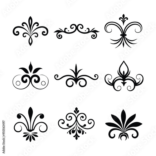 Vintage Decorative Elements Vector Illustration Pack.