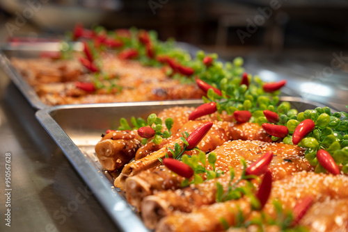 street food in chineese market photo