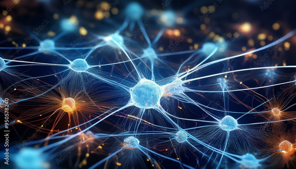 macro of an artificial neural network and graphical representation of interconnected neurons macro of an artificial neural network and graphical representation of interconnected neurons