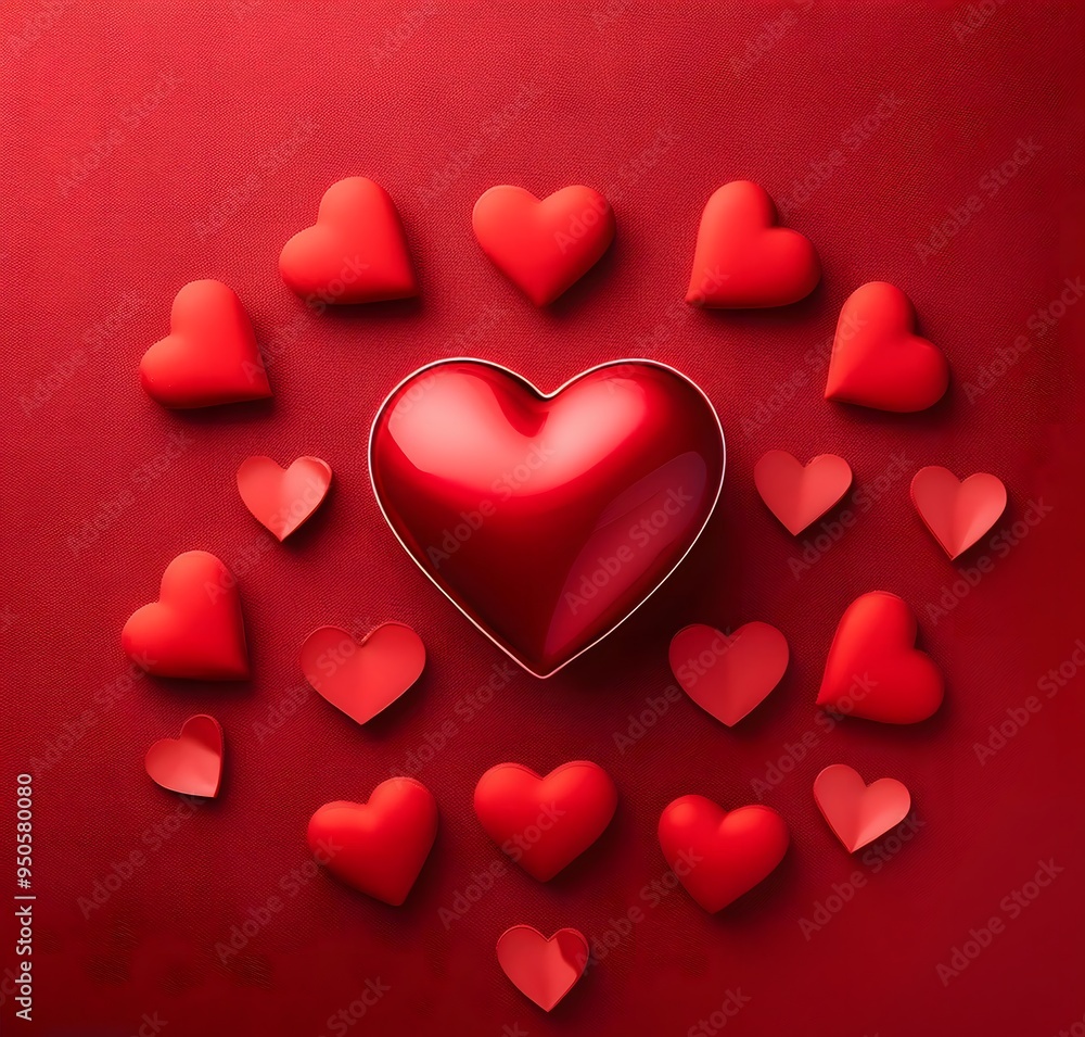 Red hearts in a Background Red hearts in a Background