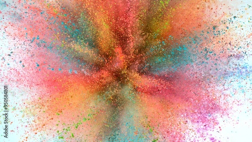 Colored powder explosion on...