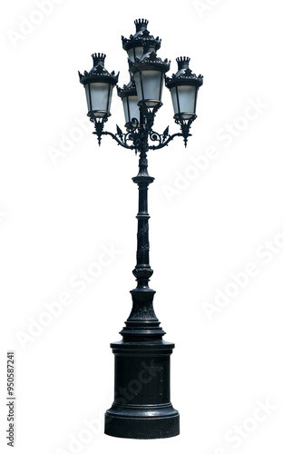 Vintage style lamp post photo