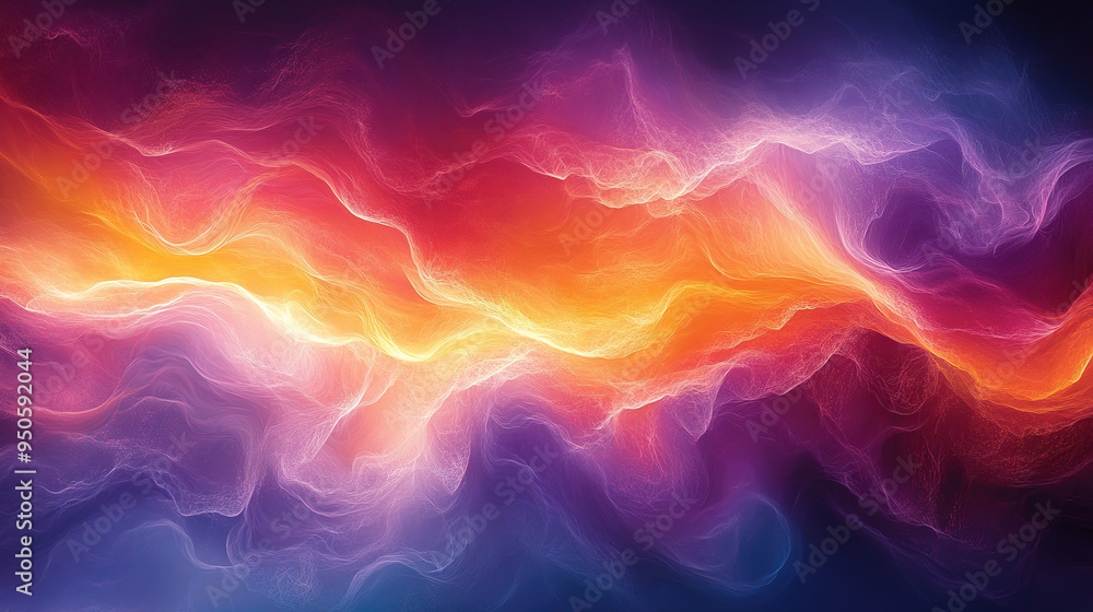 Fototapeta premium Abstract background of vibrant, swirling colors resembling a nebula or cosmic cloud.