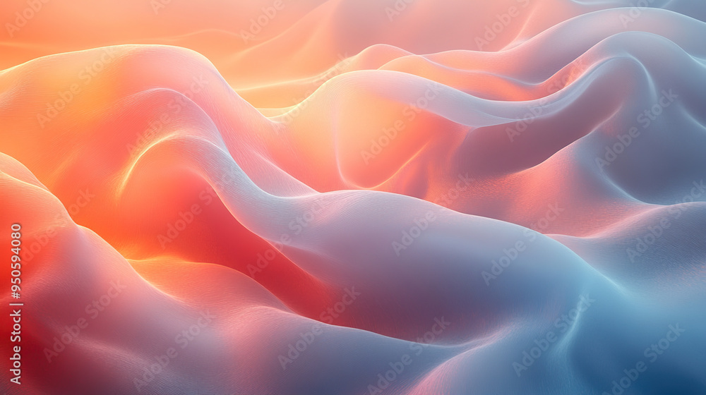 Obraz premium Abstract background with flowing lines and vibrant colors in orange, pink and blue.