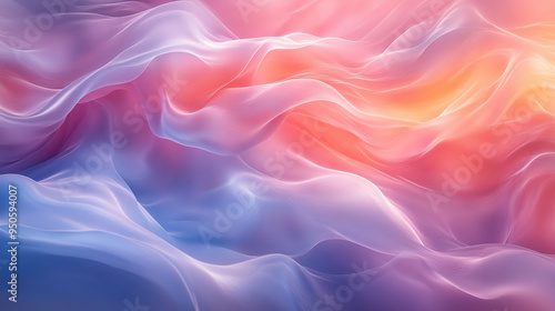 Wallpaper Mural Abstract background with flowing colorful waves, creating a dreamy and ethereal atmosphere. Torontodigital.ca