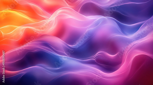 Wallpaper Mural Abstract background with flowing, colorful, wavy lines of red, orange, yellow, blue, and purple. Torontodigital.ca