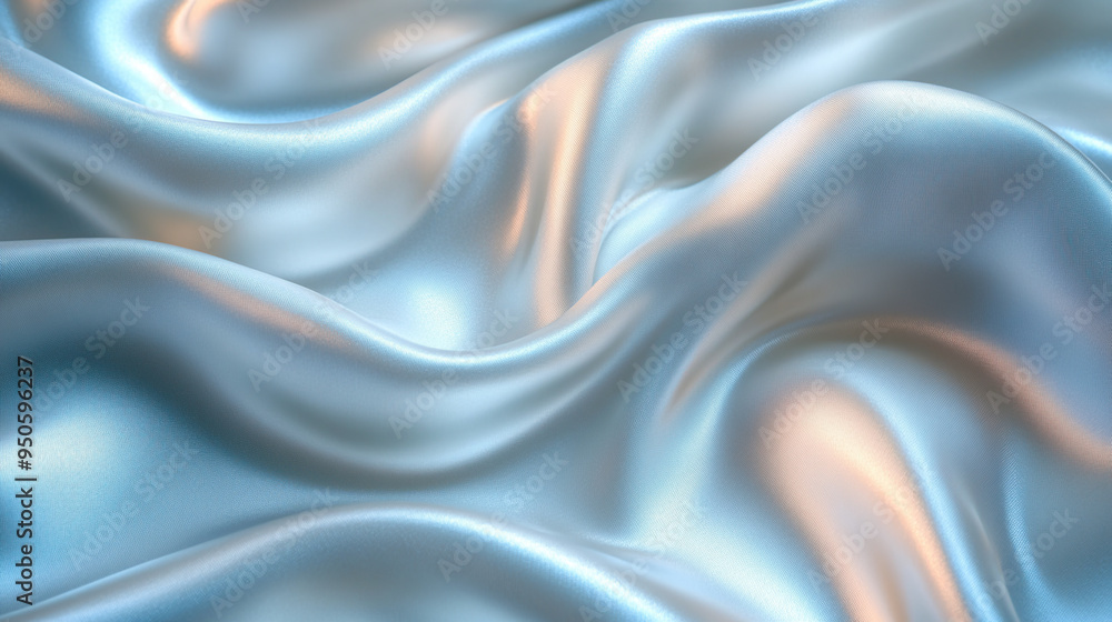 Abstract background with flowing, soft, blue and white silk fabric. Abstract background with flowing, soft, blue and white silk fabric.