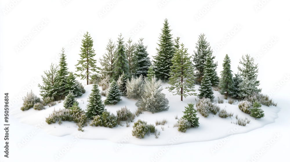 Obraz premium Pine Tree Small Forest Clipart