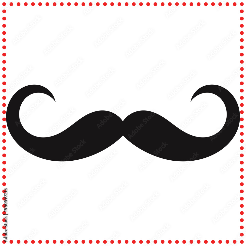 Elegant Mustache Silhouette Vector Art for Retro and Vintage Themes Elegant Mustache Silhouette Vector Art for Retro and Vintage Themes