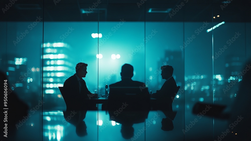 Three executives engaged in making strategies and plans for future business endeavors, reflecting teamwork and collaboration. Three executives engaged in making strategies and plans for future business endeavors, reflecting teamwork and collaboration.