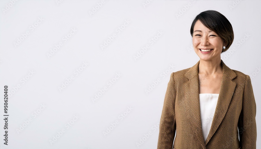 60代のスーツを着たアジア人女性のポートレート。(Portrait of an Asian woman in her 60s wearing a suit.)
60代のスーツを着たアジア人女性のポートレート。(Portrait of an Asian woman in her 60s wearing a suit.)