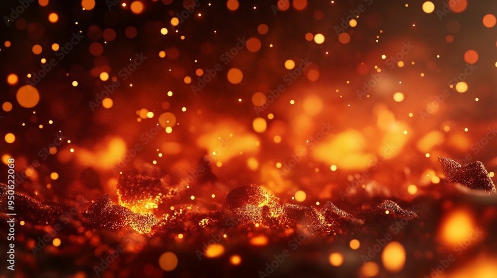 Image of glowing embers and sparks. Image of glowing embers and sparks.
