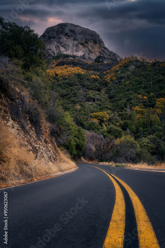 Curve road in the mountain 