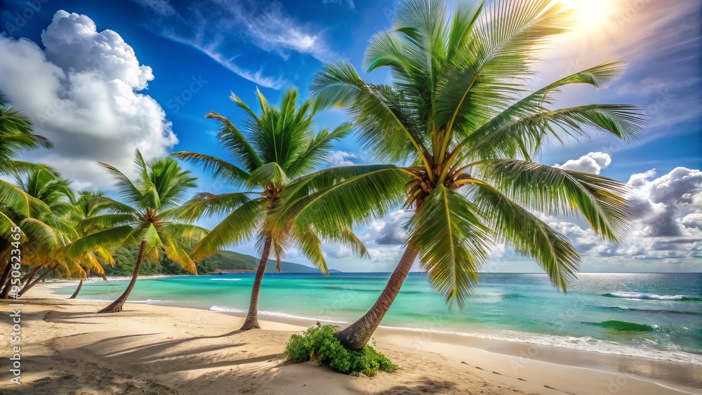 Fototapeta premium palm+trees+beach