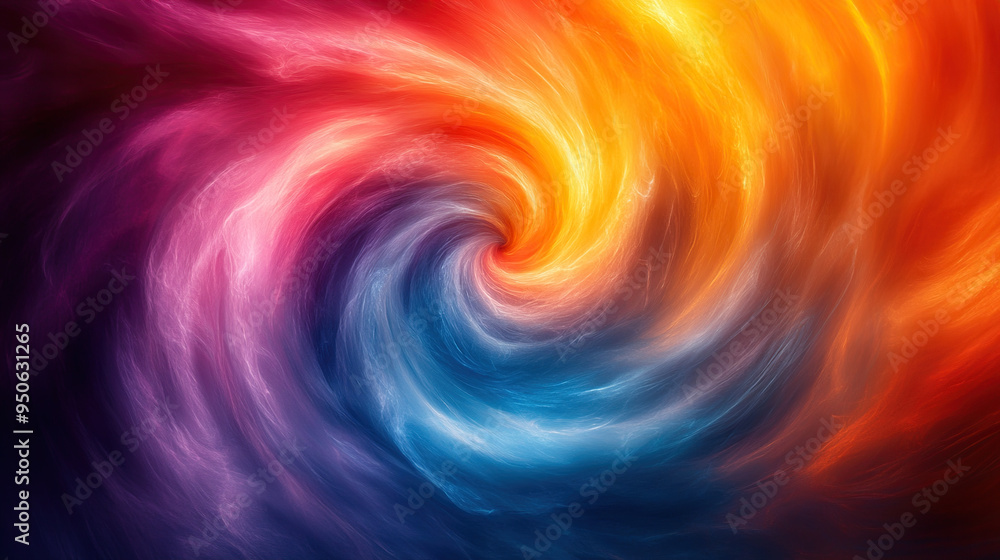 Abstract swirling vortex of red, orange, blue, and purple colors creating a dynamic and vibrant background. Abstract swirling vortex of red, orange, blue, and purple colors creating a dynamic and vibrant background.