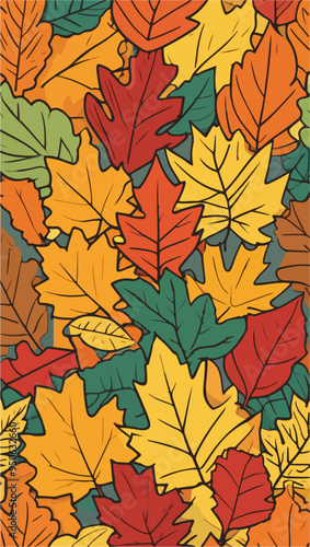 Seamless Autumn Leaf Pattern Design