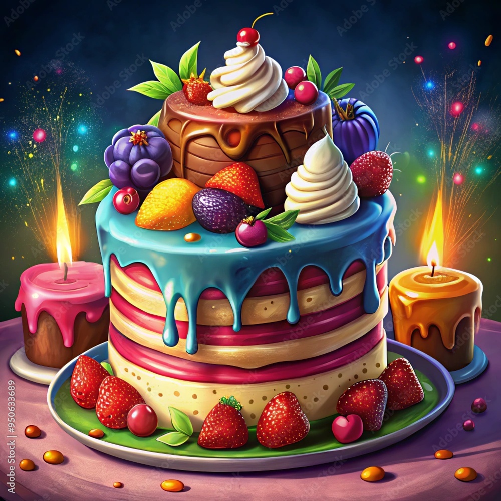 A sweet cake to celebrate a birthday.