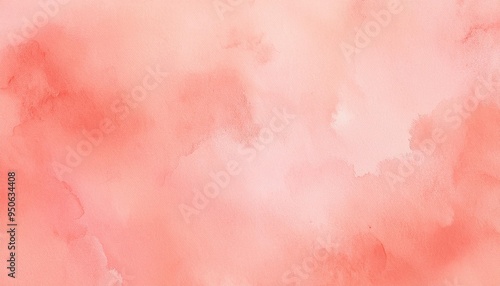 soft coral watercolor background with subtle washes and blends peach fuzz n color of the year 2024 perfect for design background or print