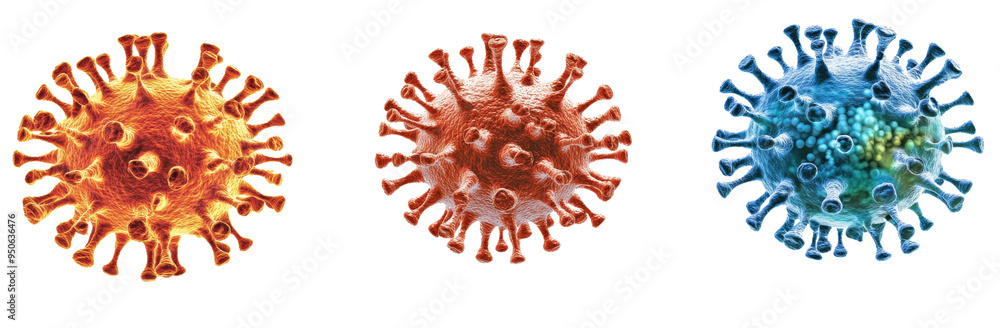 Viruses depicted in vibrant colors, showcasing their structure and complexity. image highlights differences in appearance, emphasizing their scientific significance. Viruses depicted in vibrant colors, showcasing their structure and complexity. image highlights differences in appearance, emphasizing their scientific significance.