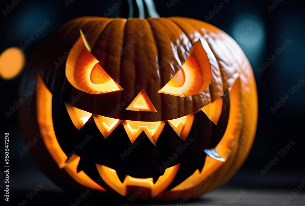 Fototapeta premium spooky menacing grin sharp teeth