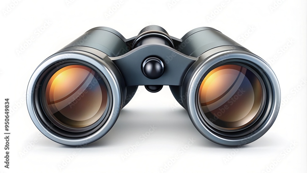 Sleek, modern binocular icon isolated on white background, symbolizing exploration, surveillance, and discovery, perfect for outdoor, travel, or research-related projects and designs. Sleek, modern binocular icon isolated on white background, symbolizing exploration, surveillance, and discovery, perfect for outdoor, travel, or research-related projects and designs.