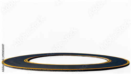 circular road isolated on transparent background