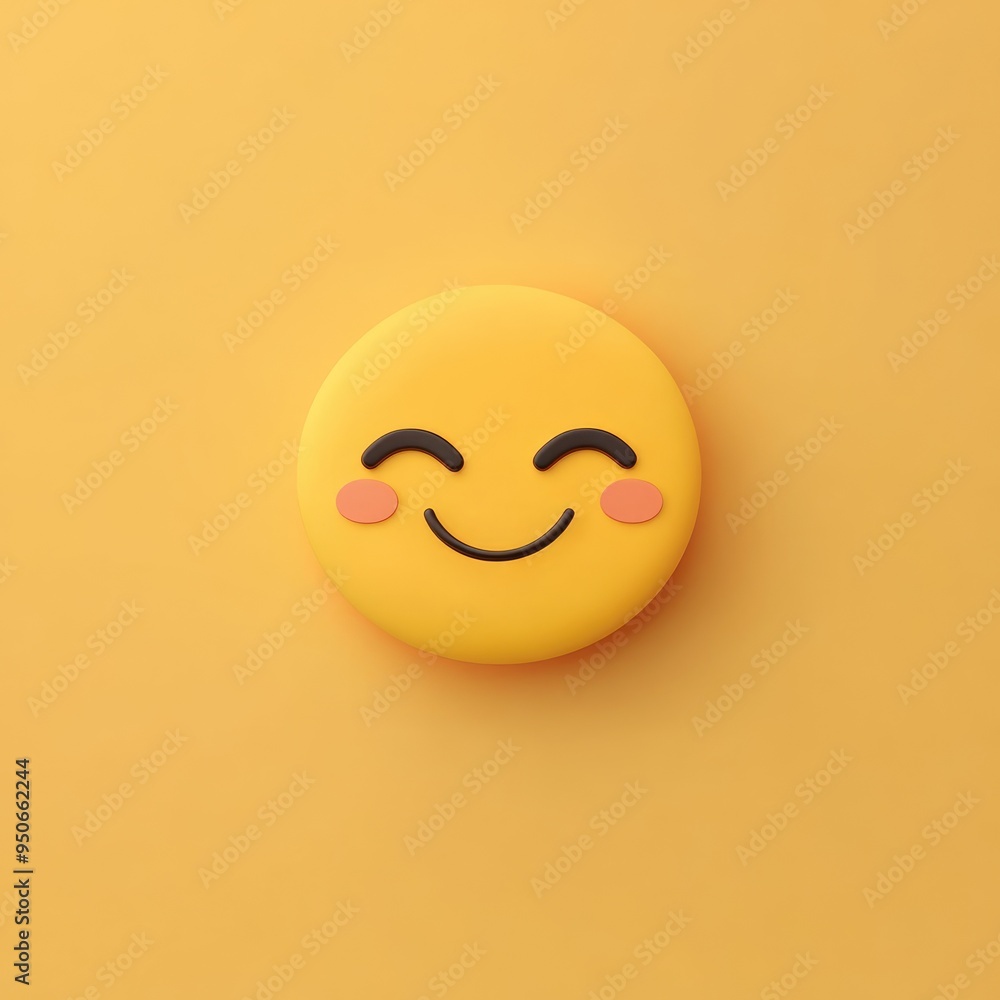 A joyful emoji radiating happiness with closed eyes and hearty laughter against a vibrant yellow background A joyful emoji radiating happiness with closed eyes and hearty laughter against a vibrant yellow background