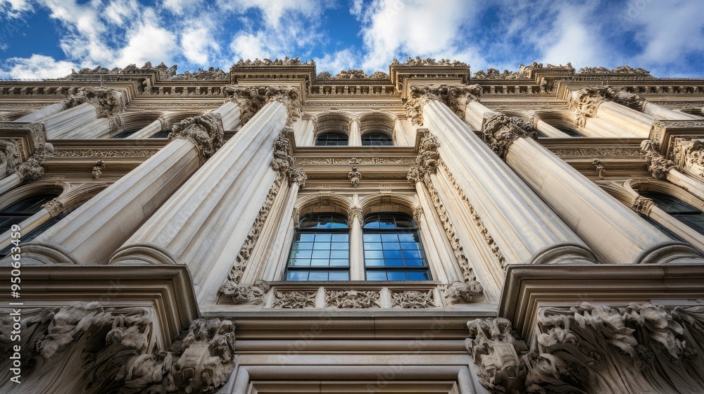 Fototapeta premium High Court London. Landmark of Legal Justice in England. The Royal Courts of Justice, Law Courts Exterior