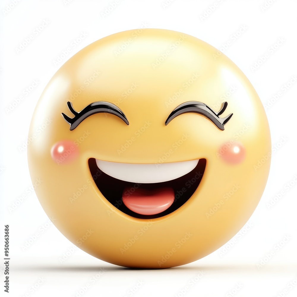 A smiling emoji with closed eyes and blushing cheeks A smiling emoji with closed eyes and blushing cheeks