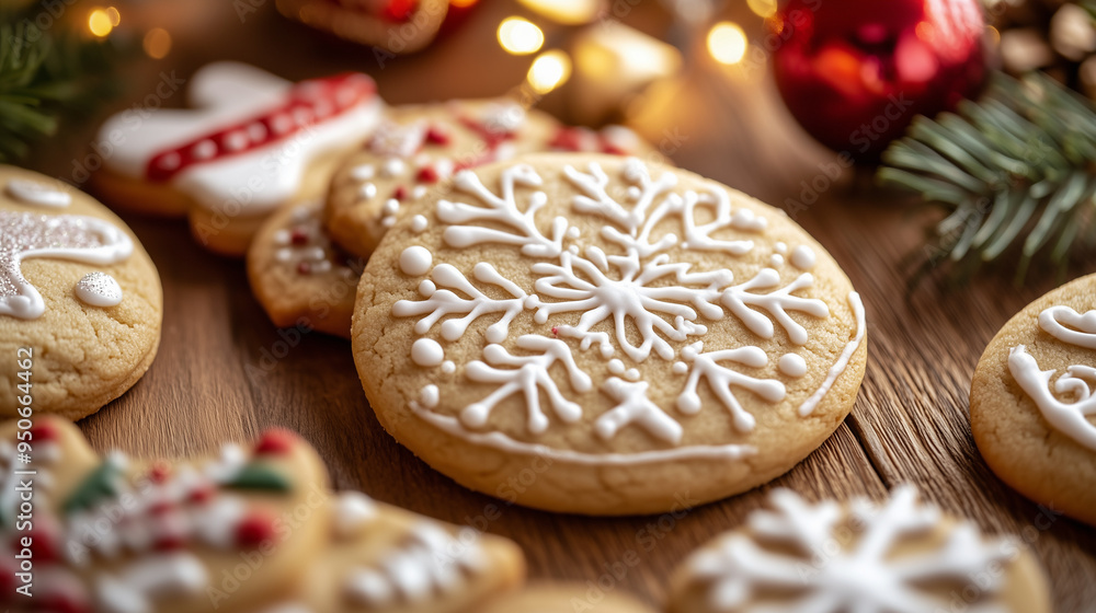 Christmas cookies are shaped like snowflakes Christmas cookies are shaped like snowflakes