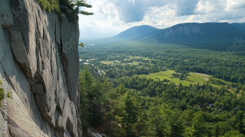 Cathedral Ledge - North Conway, New Hampshire. Rock Climbing Destination in New England photo