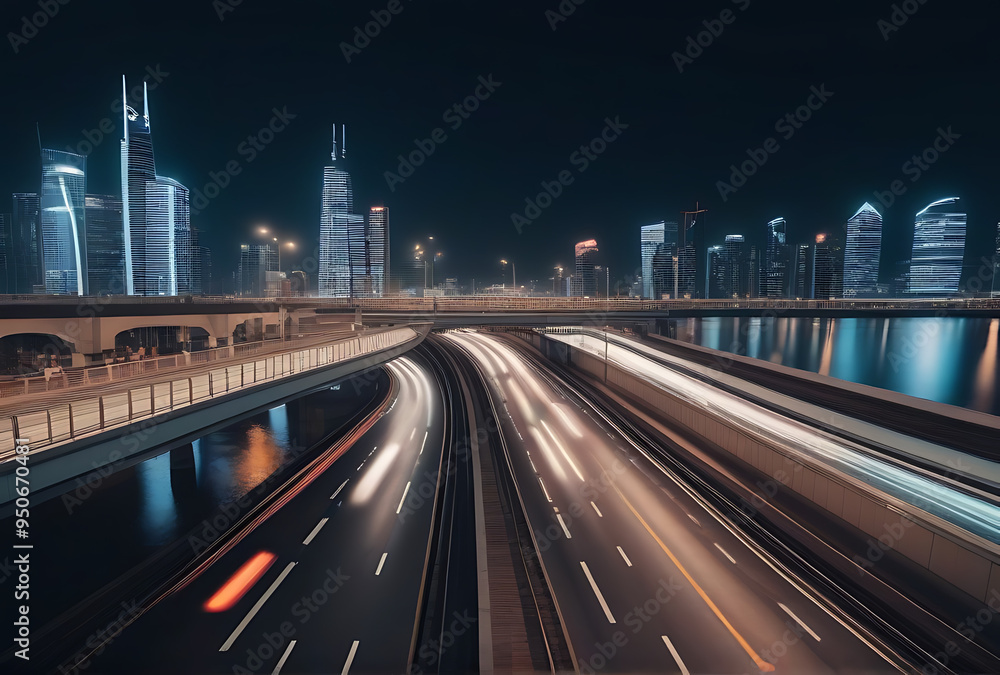 Fototapeta premium smart city public transportation smart infrastructure