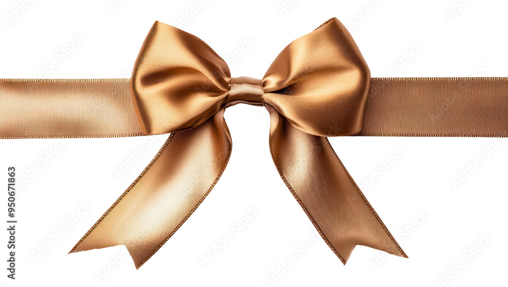 PNG Elegant golden satin gift bow PNG Elegant golden satin gift bow