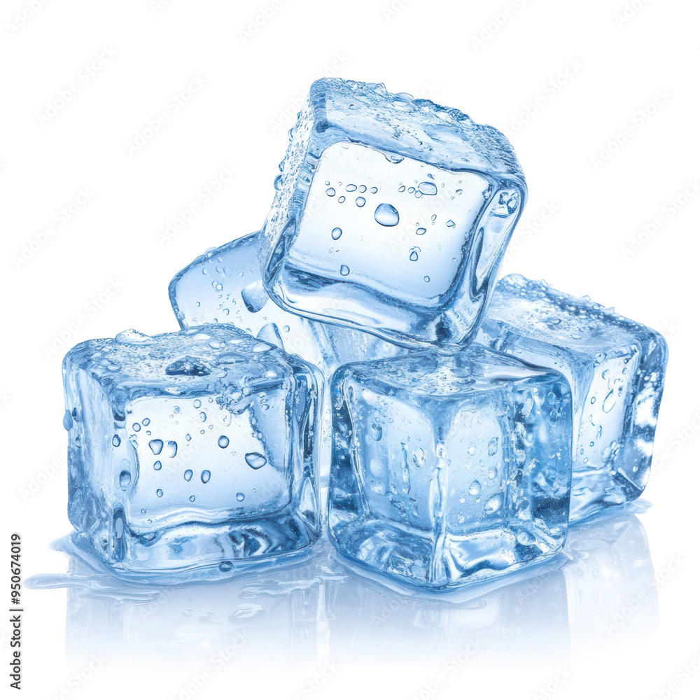 Ice cubes in mid-air with splashing water, isolated on a white background, perfect for refreshing and cool design concepts.
Ice cubes in mid-air with splashing water, isolated on a white background, perfect for refreshing and cool design concepts.