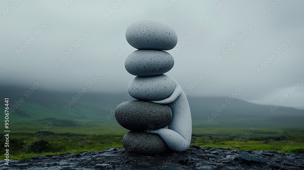 The Weight of Burnout A Powerful Symbolic Representation of Mental and Emotional Overload in Today's High-Pressure Society The Weight of Burnout A Powerful Symbolic Representation of Mental and Emotional Overload in Today's High-Pressure Society