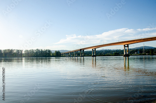 Wallpaper Mural Mission bridge over the Fraser River at Mission, BC, Canada Torontodigital.ca
