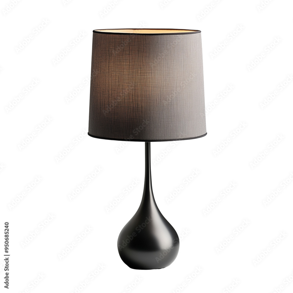 A Scandinavian-inspired table lamp isolated on transparent background A Scandinavian-inspired table lamp isolated on transparent background