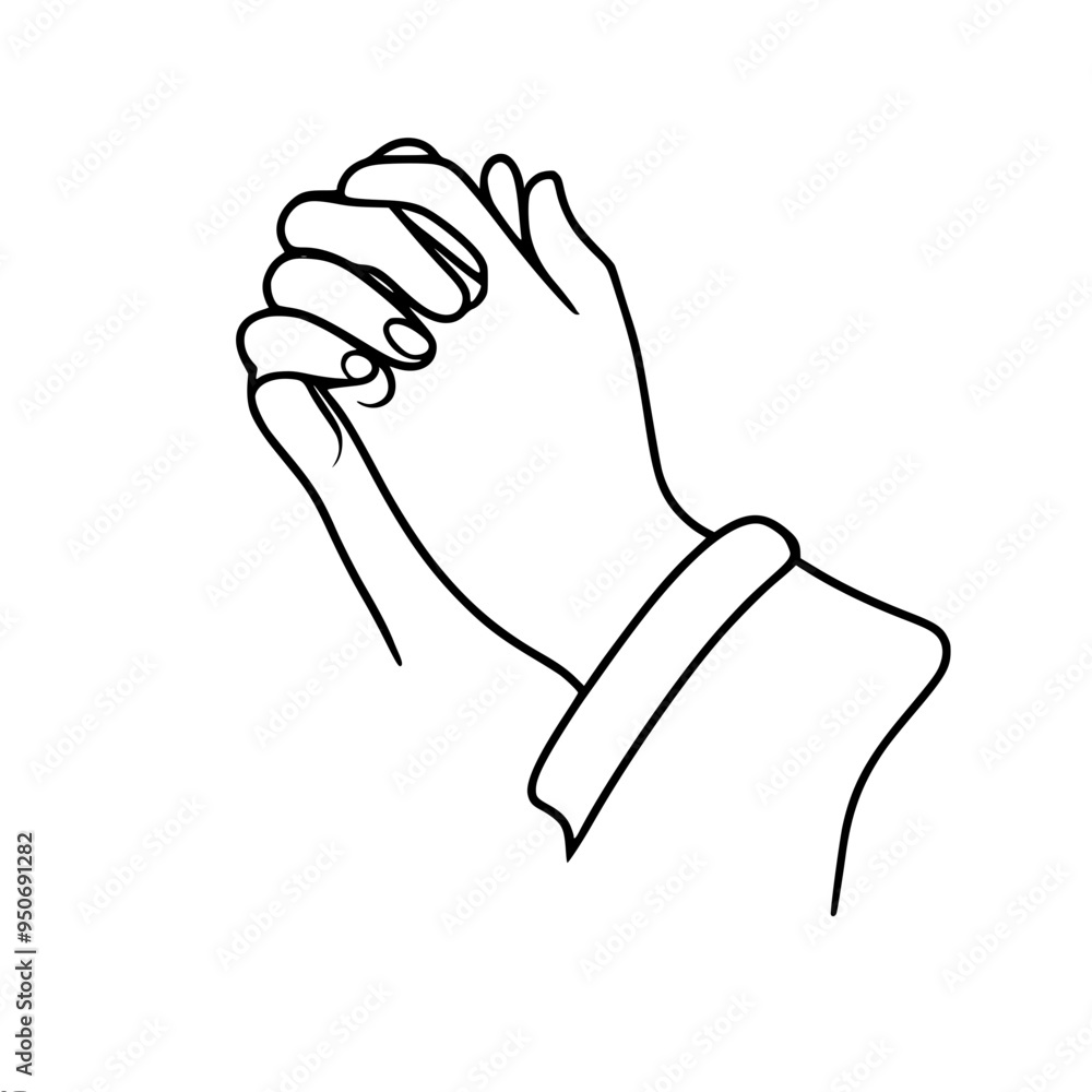 simple single line vector drawing of two hands clasped together symbolizes unity and connection between people simple single line vector drawing of two hands clasped together symbolizes unity and connection between people