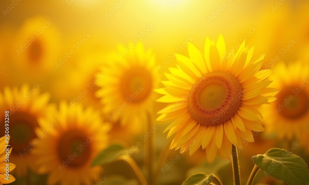 Obraz premium generated sunflowers