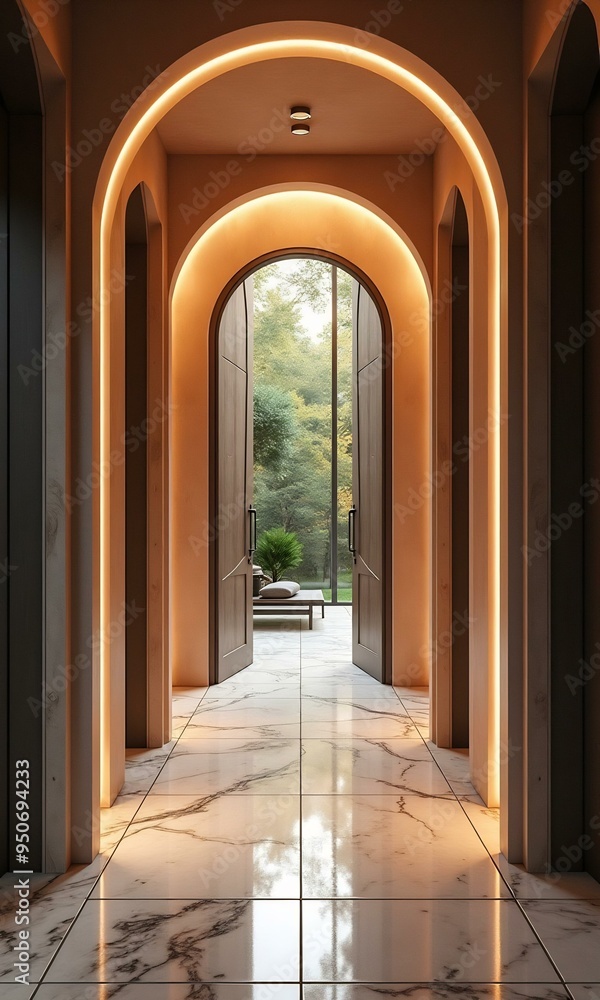 Fototapeta premium Modern styled small entryway