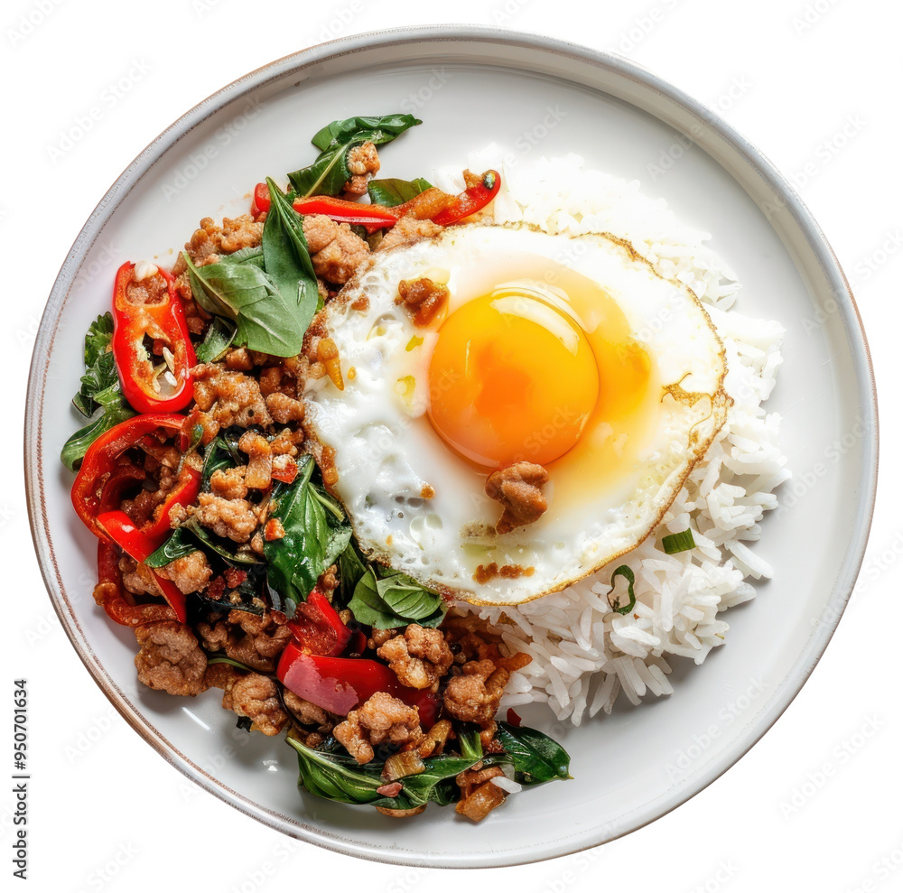 PNG Thai basil pork rice dish PNG Thai basil pork rice dish