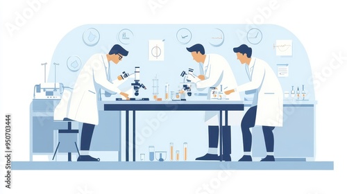 Scientific Research Team Conducting Experiments in the Laboratory