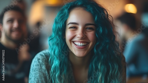 Female employee enjoying casual office induction meeting