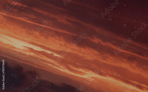 Obraz na płótnie 3D illustration of rstar field in deep space. High quality digital space sci-fi art in 5K - realistic visualization w salonie