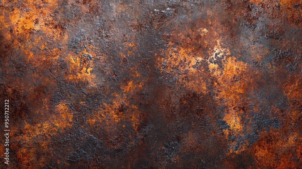 Fiery Metallic Texture: An Abstract Rusty Surface Fiery Metallic Texture: An Abstract Rusty Surface