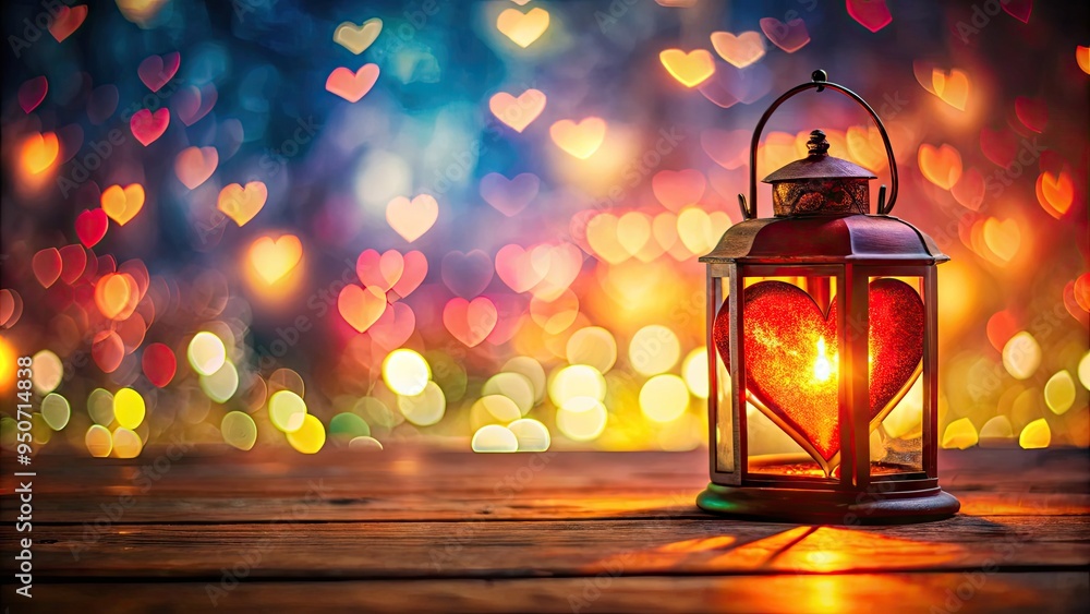 Vibrant heart-shaped light radiates from a delicate lantern, casting a warm glow on a dark background, symbolizing love, hope, and tender sentiment. Vibrant heart-shaped light radiates from a delicate lantern, casting a warm glow on a dark background, symbolizing love, hope, and tender sentiment.
