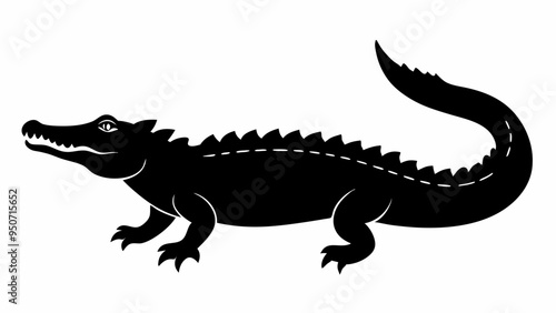 silhouette of a crocodile. crocodile and svg file