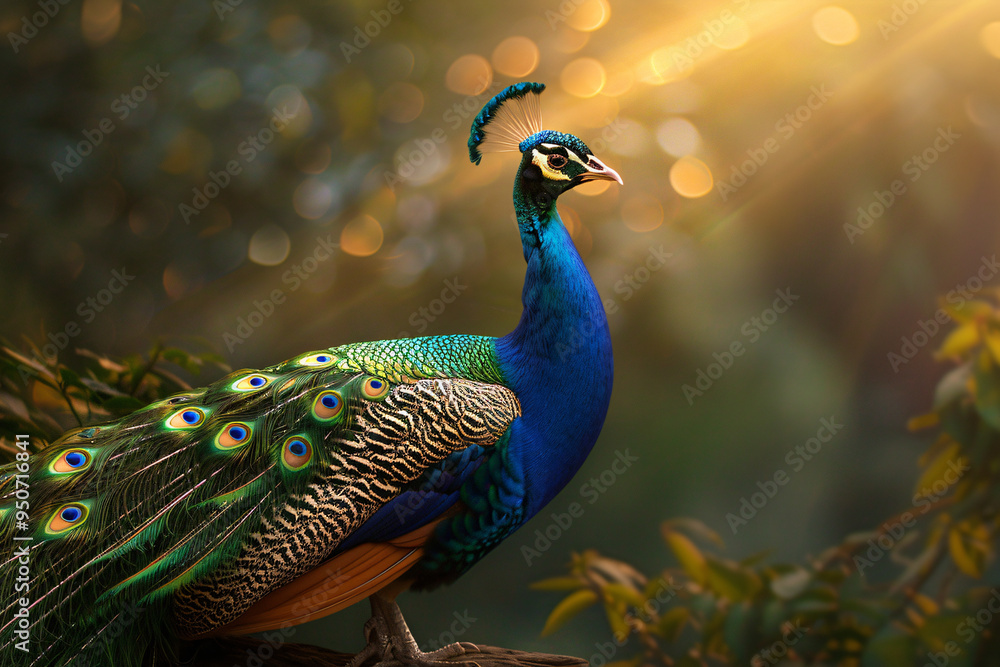 Peacock Majesty in Golden Light Peacock Majesty in Golden Light