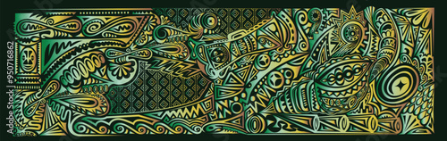 Unique ethnic tribal design, Papua New Guinea Cultural Design