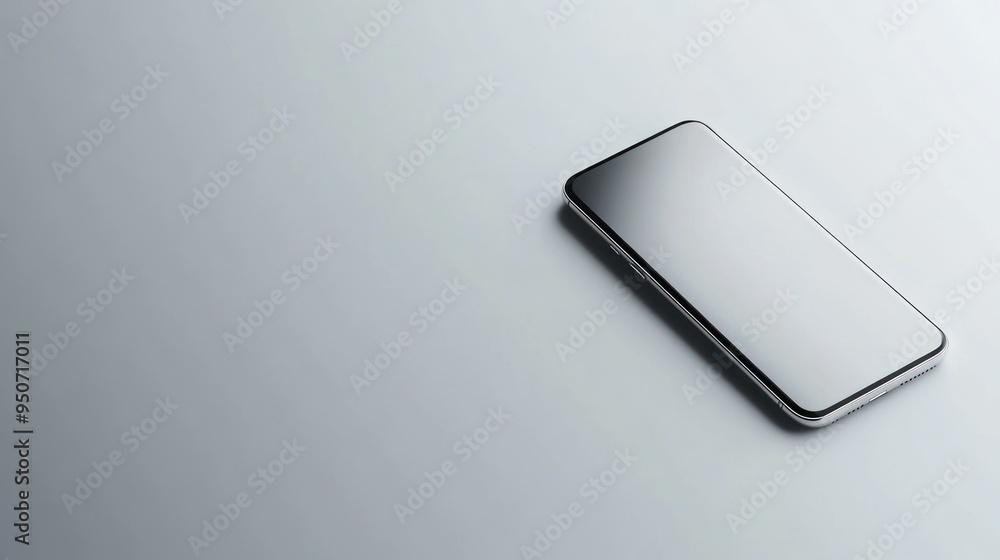 A Modern Smartphone on a Plain White Surface A Modern Smartphone on a Plain White Surface